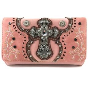 Vintage Cross Western Crossbody Wallet